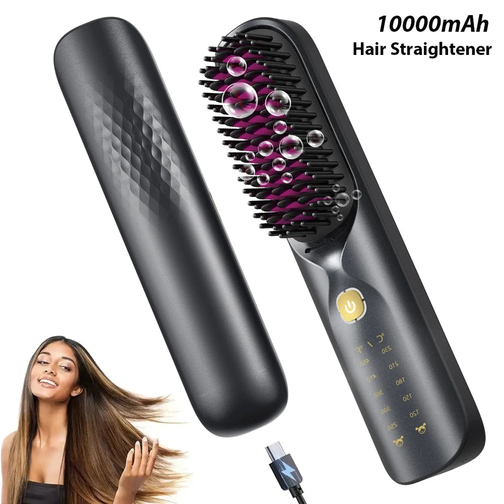 Cordless Negative Ion Hair Straightener Comb