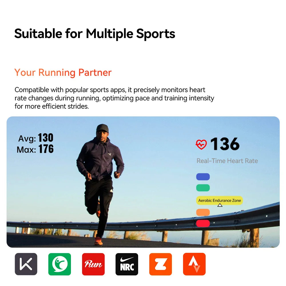 iGPSPORT HR50 Heart Rate Monitor Chest Strap Fitness Running Sport Heart Rate Sensor for Gym Cycling