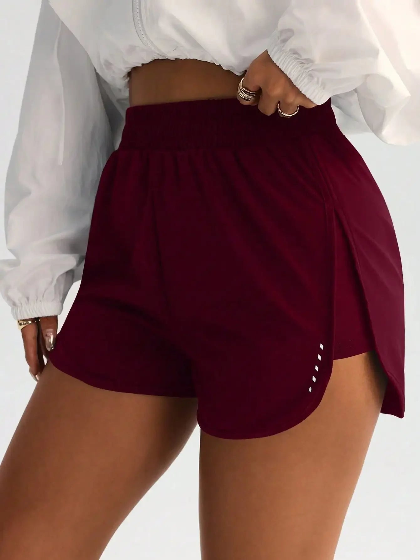 Women High-Waisted Stretch Shorts for Yoga and 4-Way Activewear