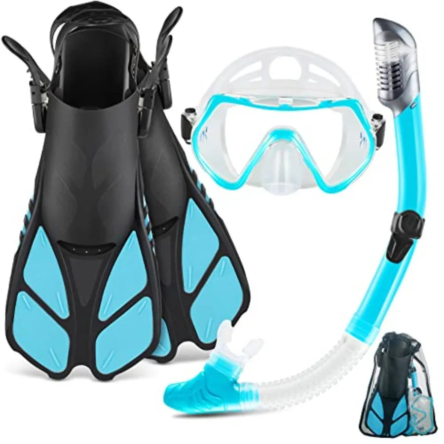 Snorkeling Gear For Adults Compact Travel Set 1 Pack