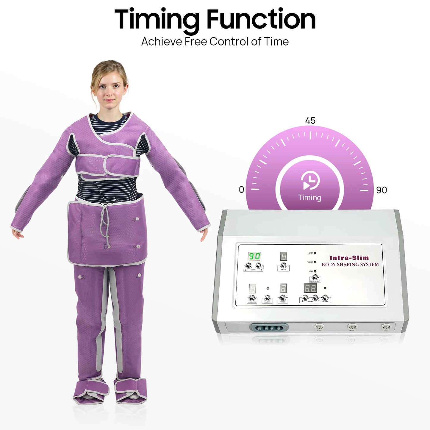 400W Air Pressure Massage Suit With 7 Levels Adjustable Heating Therapy