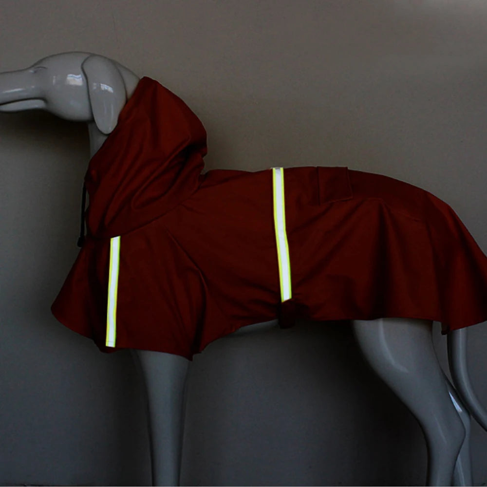 Reflective Hooded Waterproof Dog Raincoat