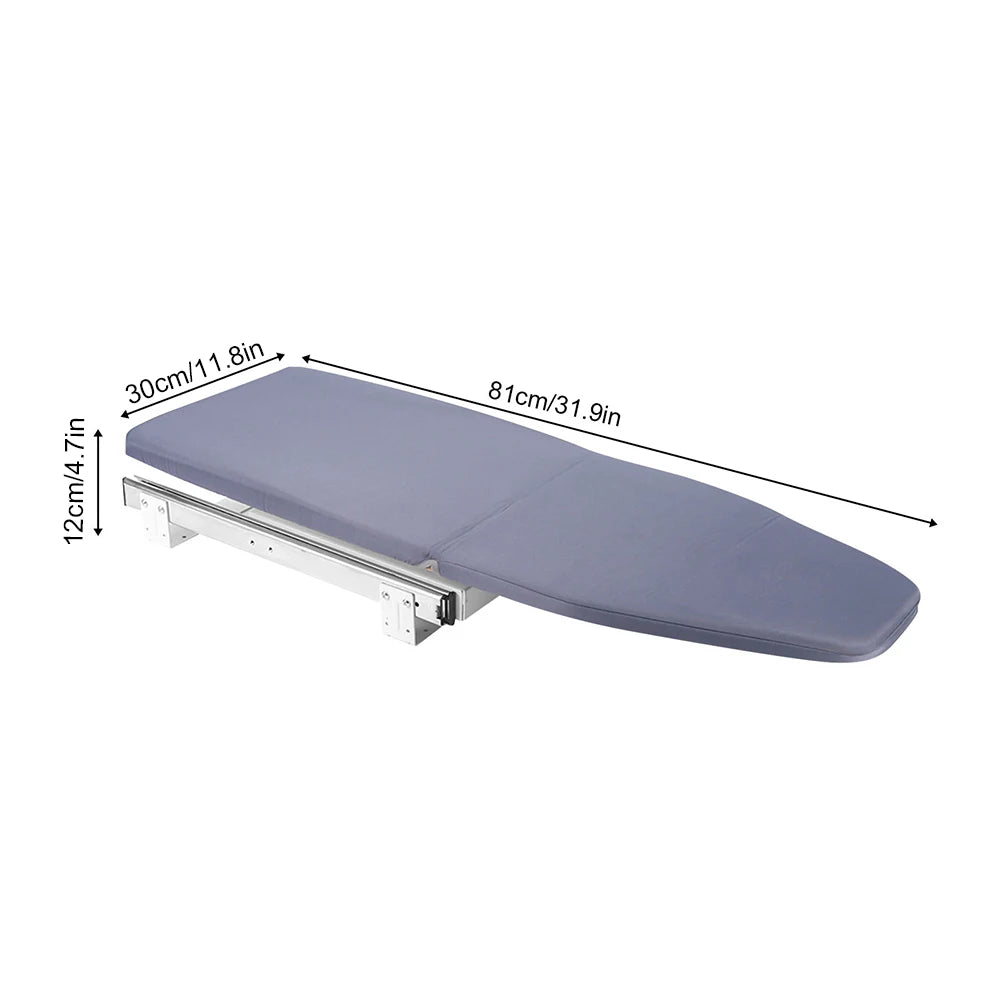 Retractable Ironing Board For Cabinet Storage With Pull Push Mechanism