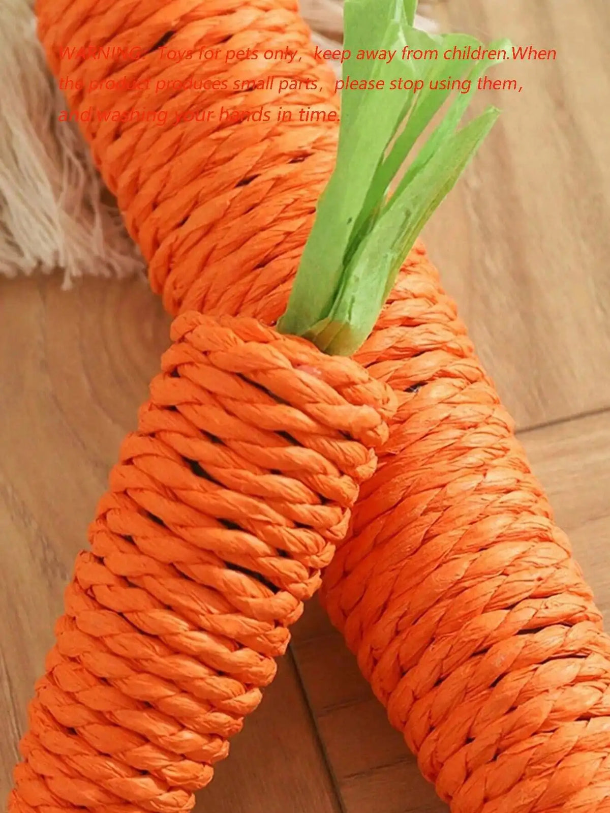 Carrot Paper Rope Cat Chew Toy