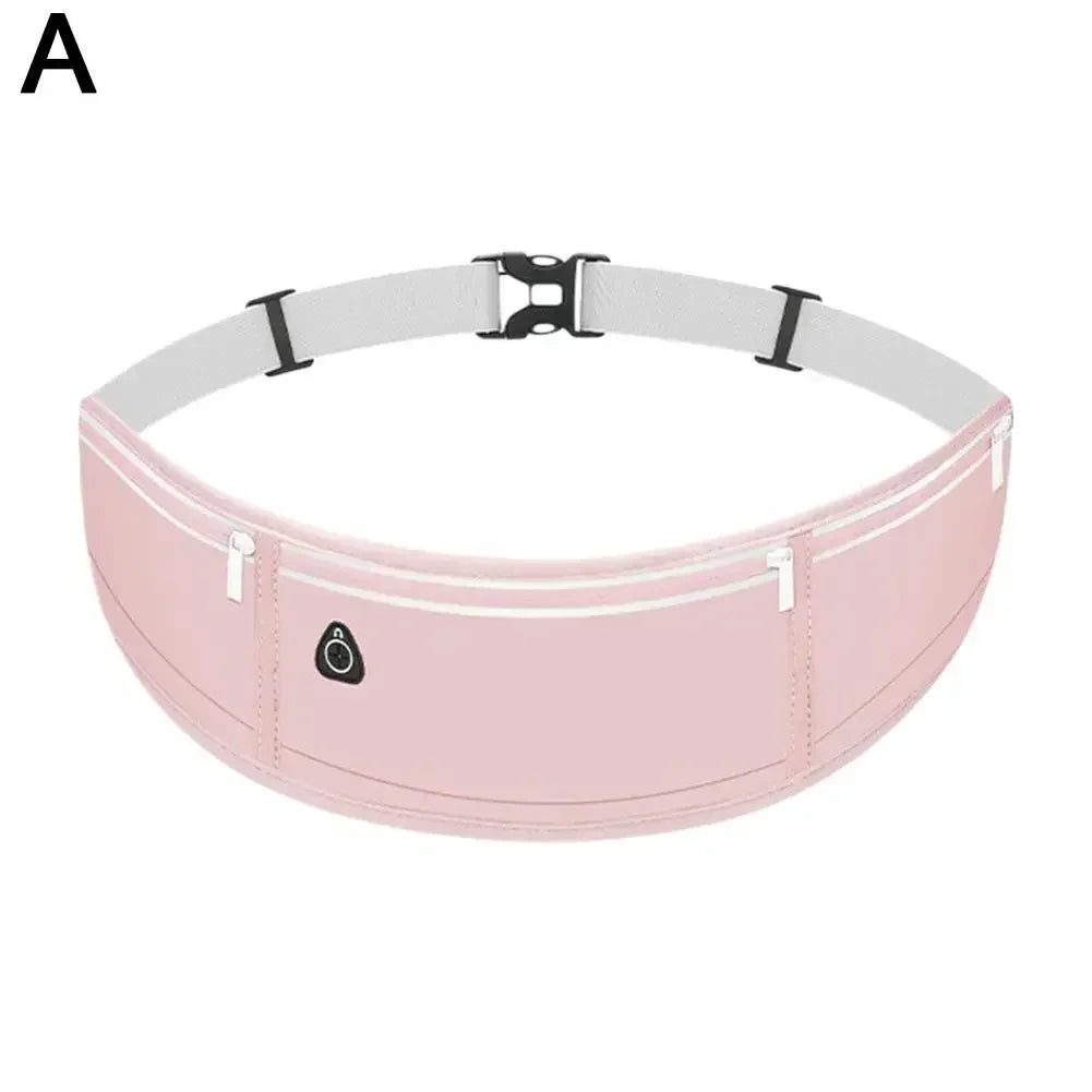Unisex Reflective Running Waist Pack With Water Bottle Holder Phone Pocket