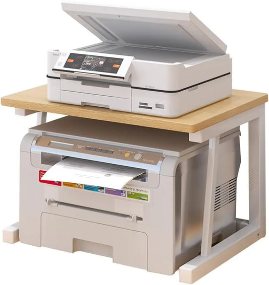 Two-Tier Desktop Printer Stand with Storage