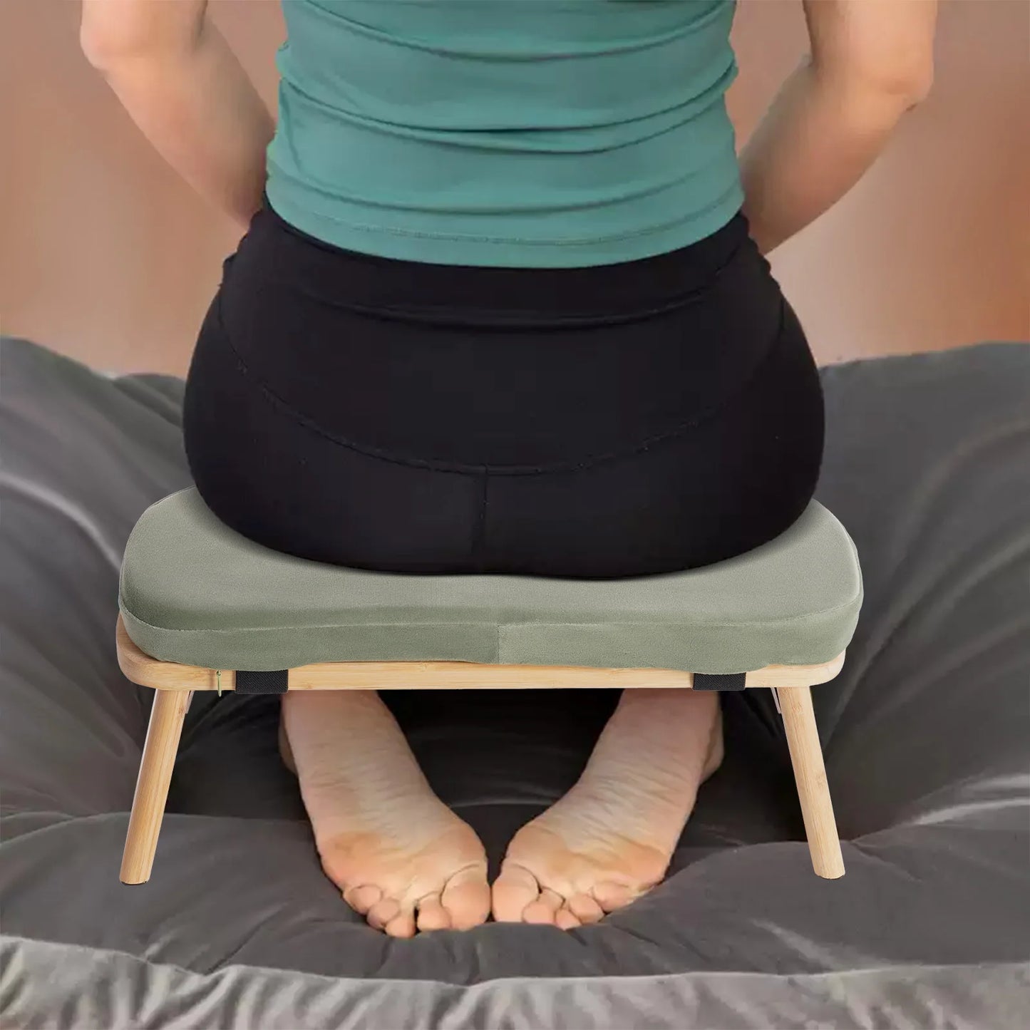 Bymaocar Foldable Meditation Bench For Kneeling Yoga And Prayer