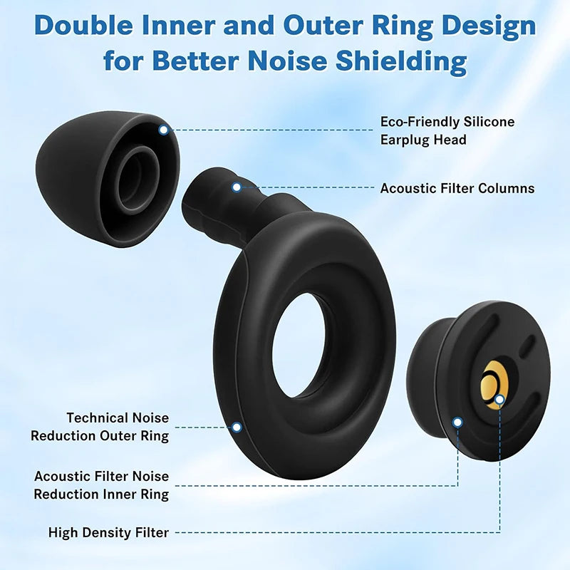 Ear Plugs for Noise Reduction  Protection Reusable Silicone  Plugs Swimming  Plug Sleeping Earplugs Set Oordopjes