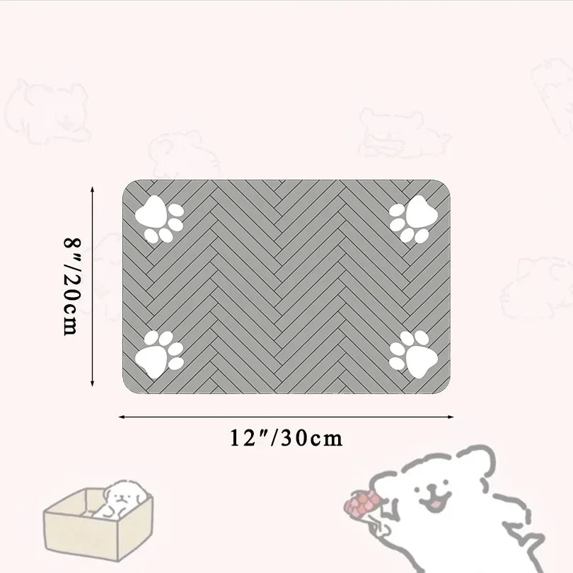 ThePetzStore Quick Dry Diatomite Pet Feeding Mat Keeps Floors Dry