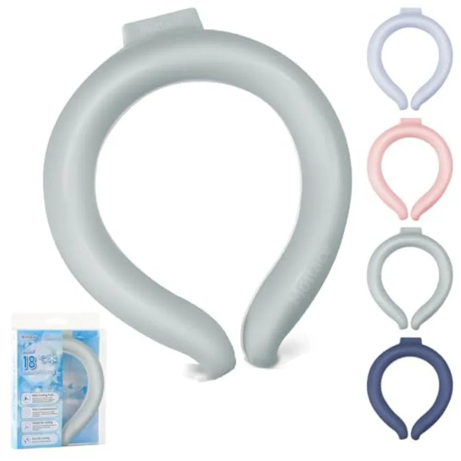Neck Cooling Tube 70% Gel Increase Ice Ring Neck Cooler Wearable Body Cooling Products for Summer Outdoor Indoor Activities Rel