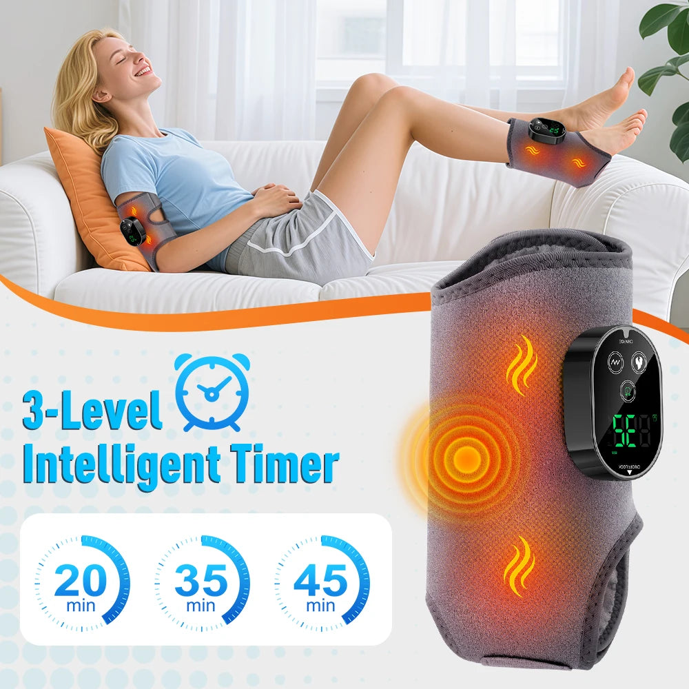 PASTSKY Electric Heating Foot And Ankle Massager With Vibration USB Rechargeable