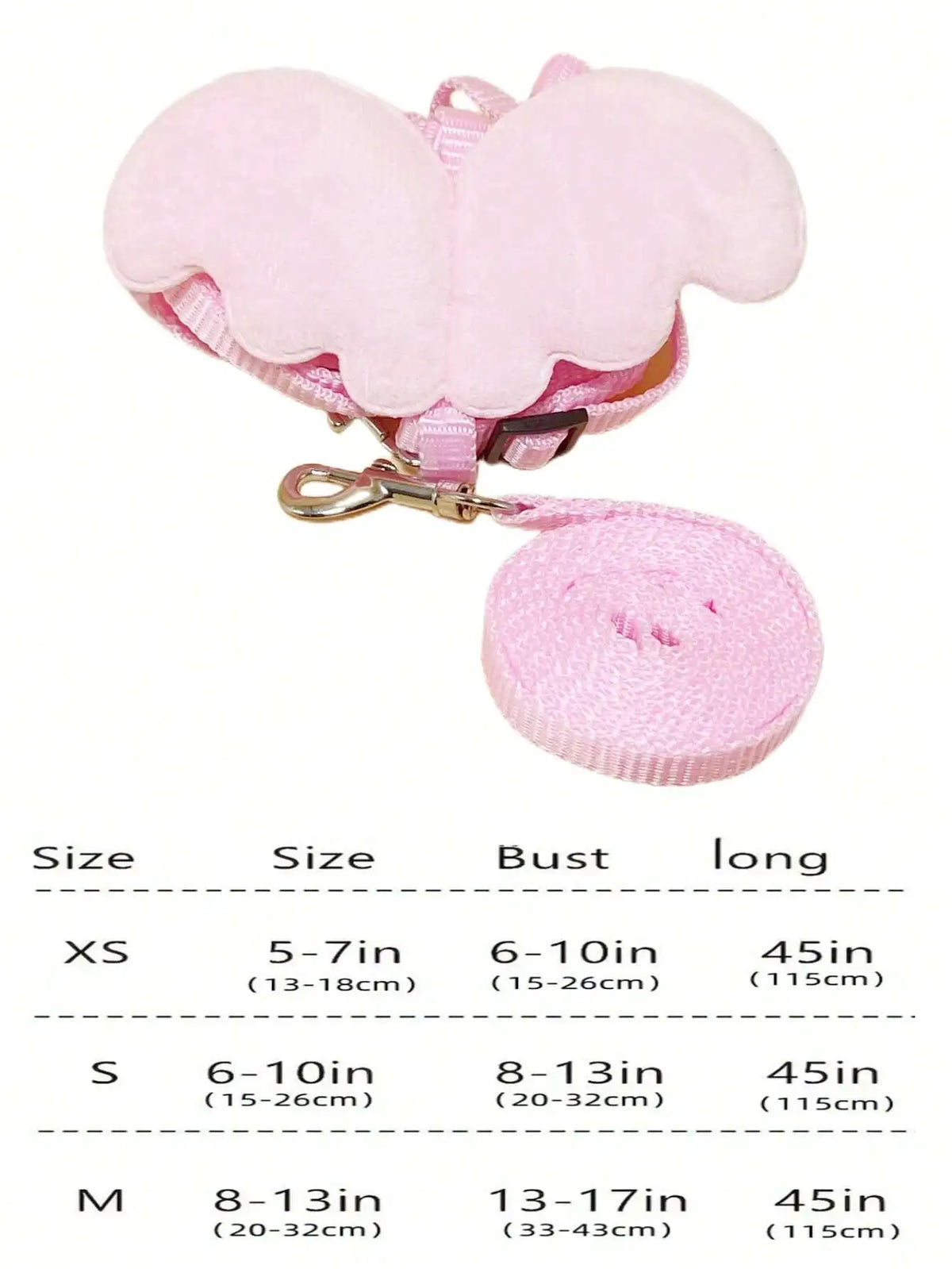 Angel Wing Cat and Small Dog Harness with Leash