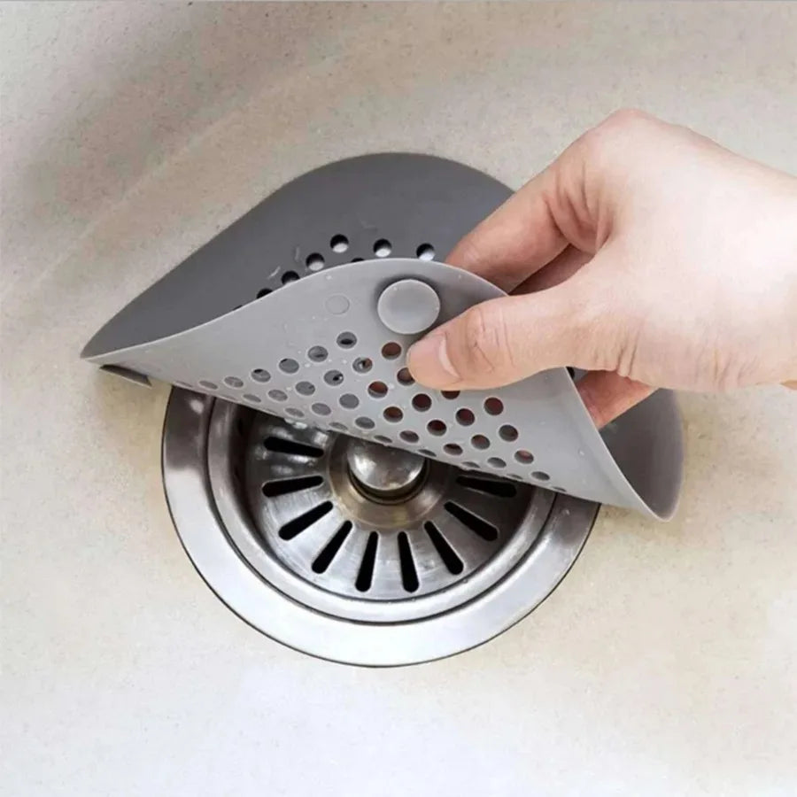 Silicone Sink Drain Hair Catcher with Suction Cup