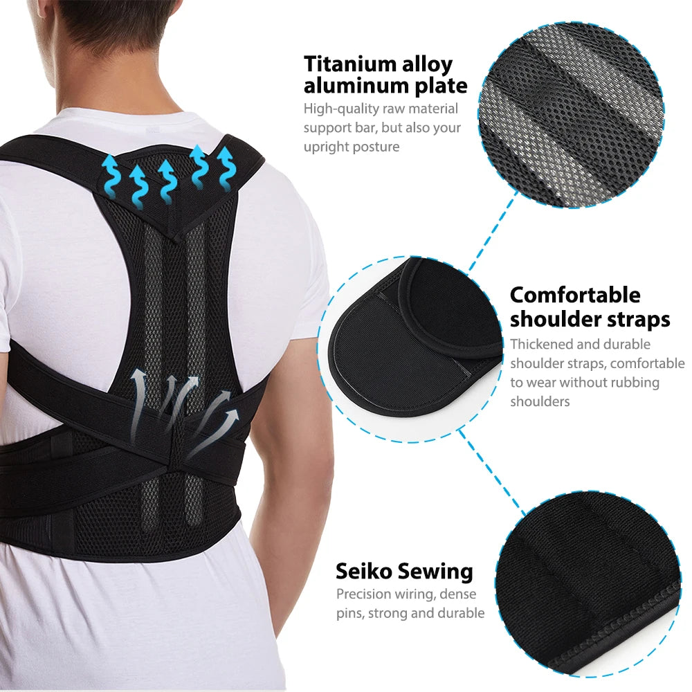 Adjustable Posture Support Back Brace