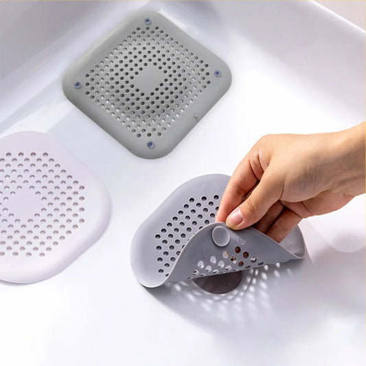 Silicone Sink Drain Hair Catcher with Suction Cup