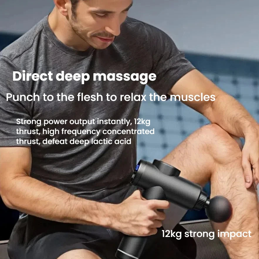 8 In 1 Powerful Percussion Massage Gun With 8 Attachments