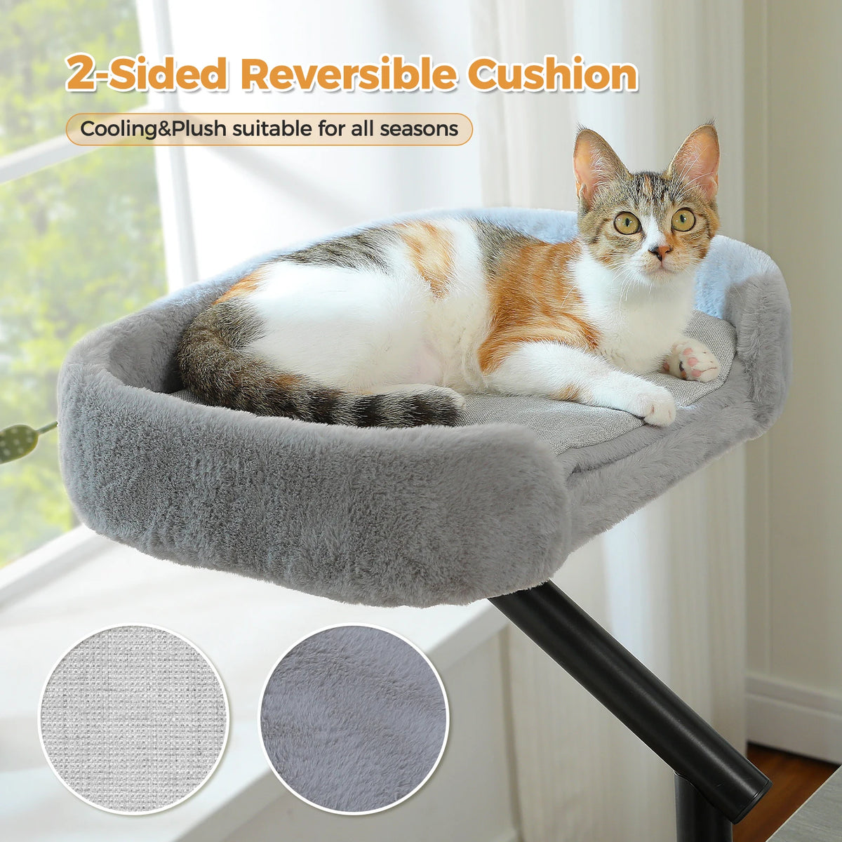 Clamp-On Rotating Cat Desk Bed