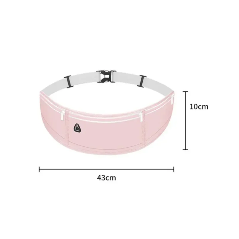 Unisex Reflective Running Waist Pack With Water Bottle Holder Phone Pocket