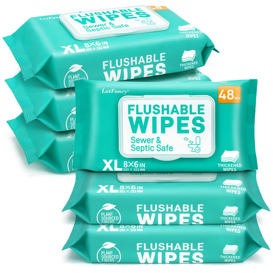 Flushable Wet Wipes 288 Count Thickened For Home And Outdoor Use