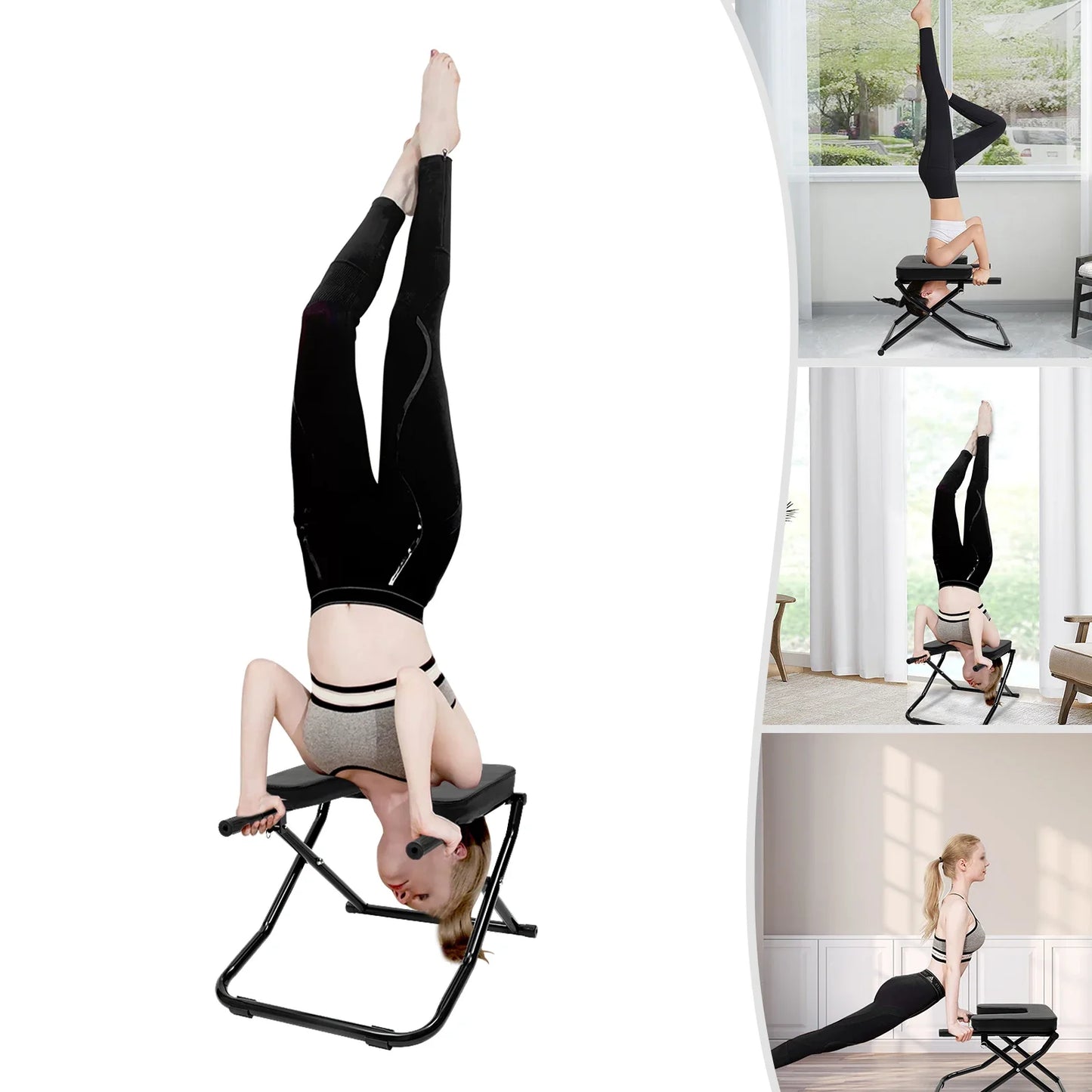 NEW Yoga Inversion Chair, Headstand Trainer for Practice Head Stand,Yoga Headstand Bench,  Shoulderstand and Strength Training