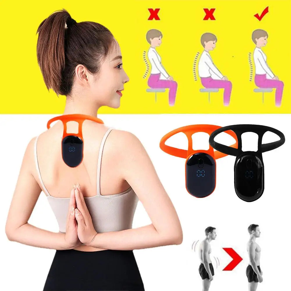 Smart Posture Corrector Miicro Vibration Posture Training Reminder Sensor Back Posture Neck Hump Corrector for Adult Kids