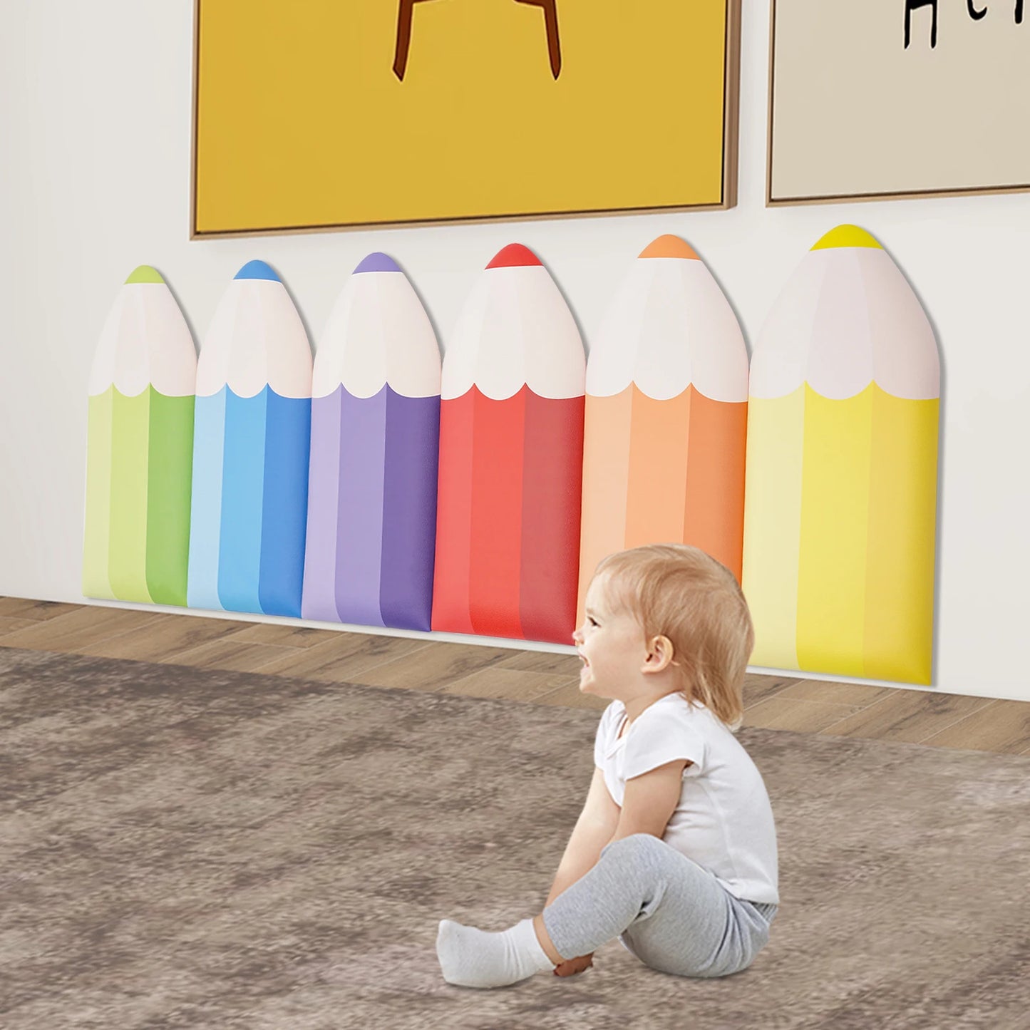 Pencil Wall Stickers Self Adhesive Padding For Kids