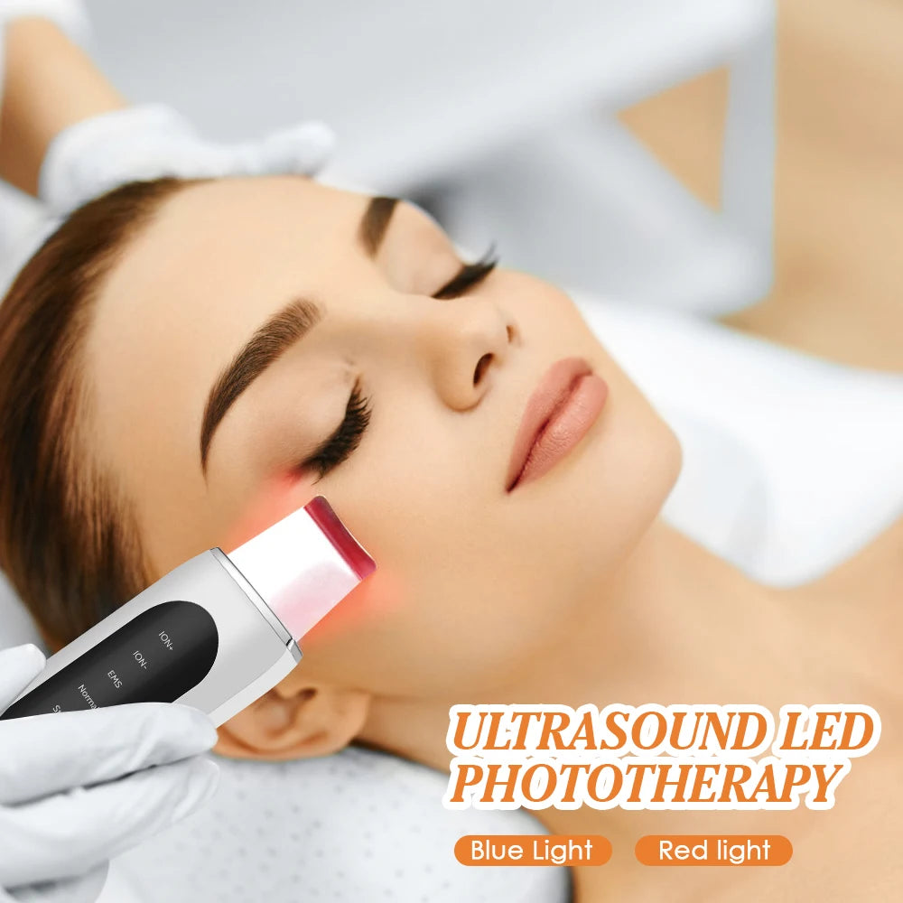 Ultrasonic Skin Scrubber Deep Pore Cleaner Facial Cleansing Tool