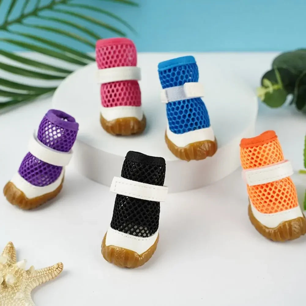 Breathable Dog Net Shoes For Small Dogs Anti Slip Outdoor