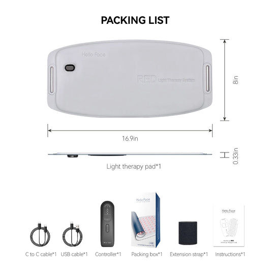 Hello Face Near Infrared Red Light Therapy Belt With LED Pad