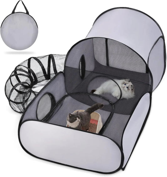 3-in-1 Pet Playpen: Tent, Tunnel, Enclosure