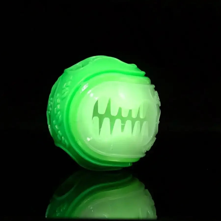 Dog Teeth Cleaning Chew Toy Glow In The Dark Treat Ball
