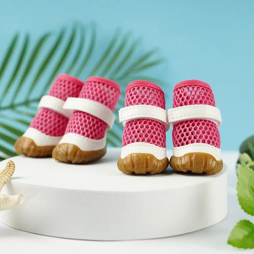 Breathable Dog Net Shoes For Small Dogs Anti Slip Outdoor