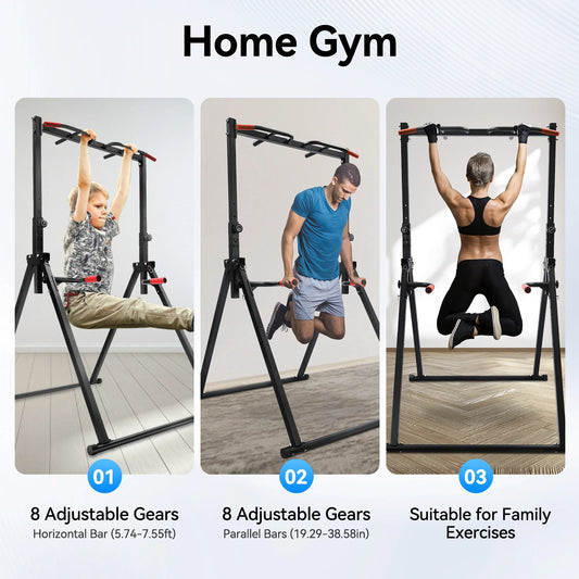 Freestanding Adjustable Pull-Up and Dip Station