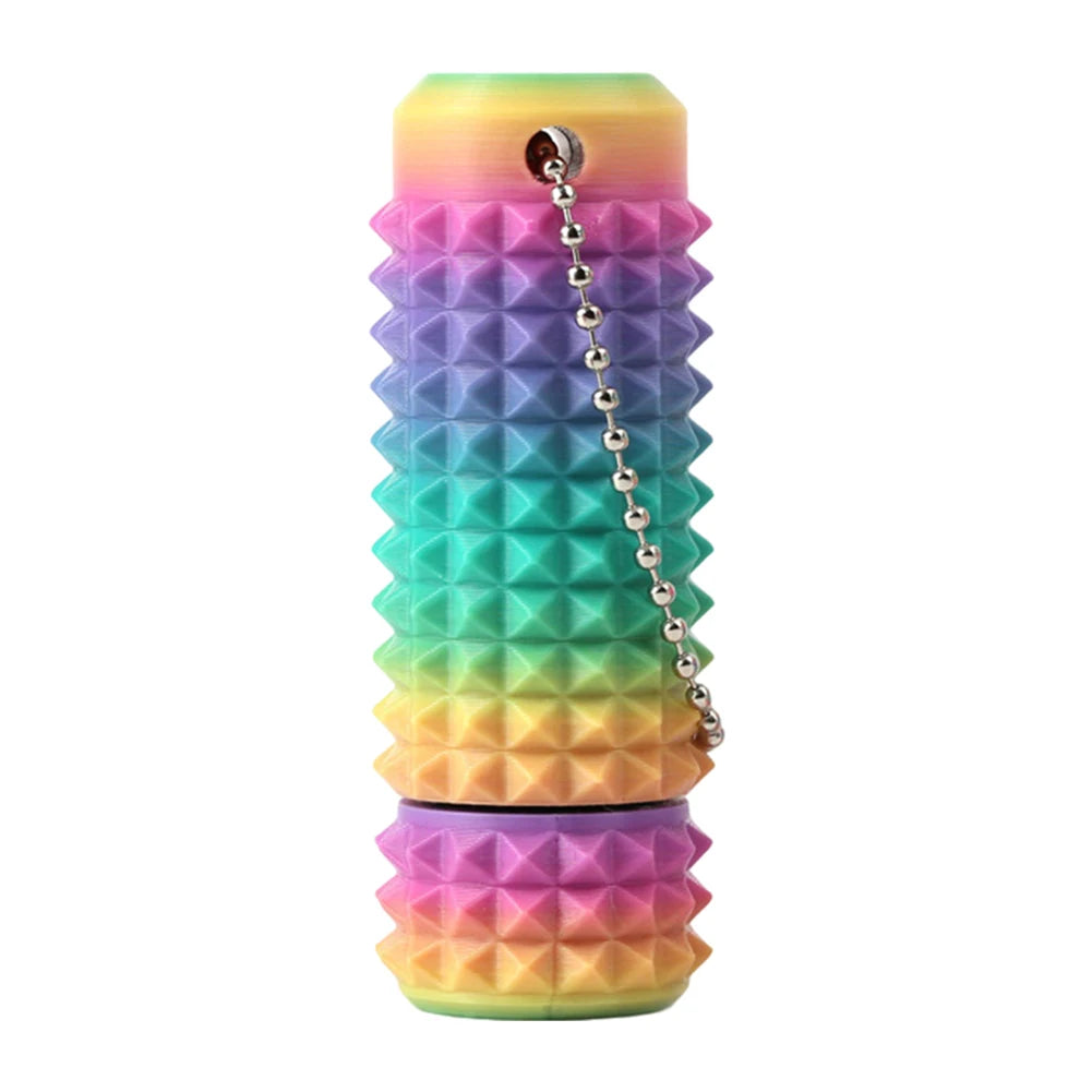Spiky Grippie Stim Keychain 3D Printed Calming Keychain Roller Spiky Grippie Stim Keyring for  and Boost Focus