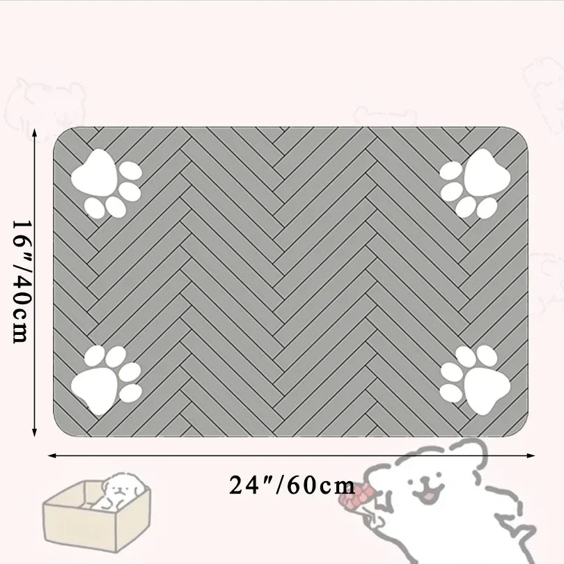ThePetzStore Quick Dry Diatomite Pet Feeding Mat Keeps Floors Dry