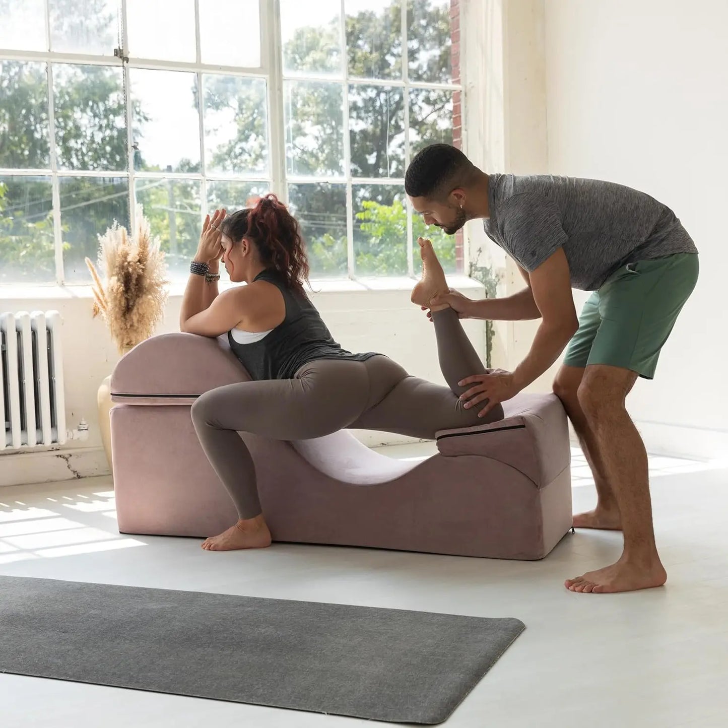 Convertible Yoga Bench Ottoman End Of Bed With Concealed Foldout