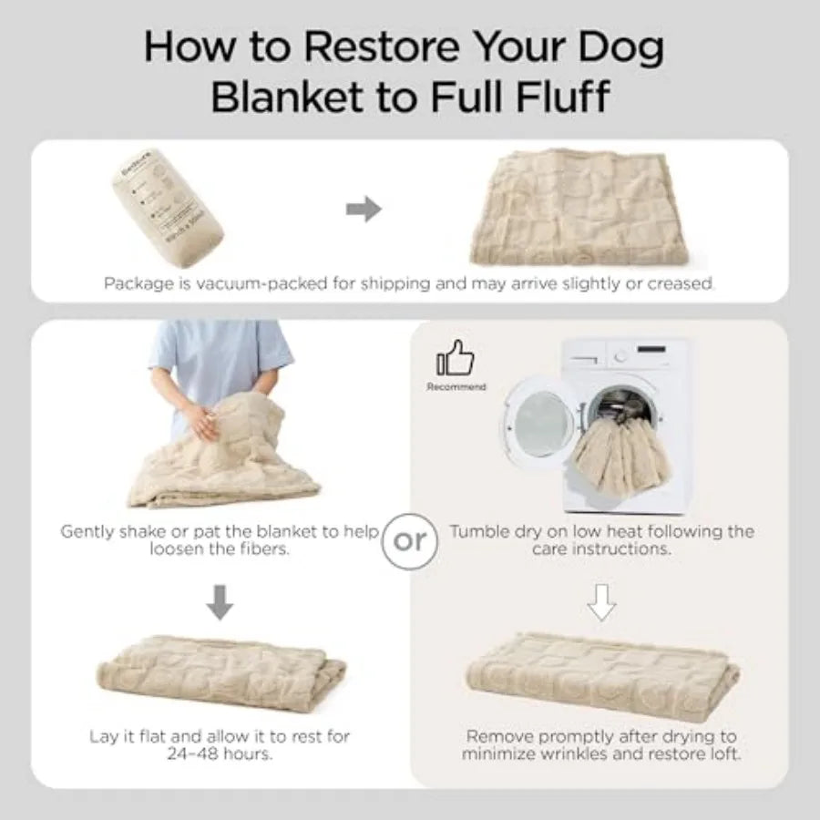 Dog Blankets for Small Dogs Washable - Fluffy Fuzzy Cat Puppy Blanket with Premium 300GSM Coral Fleece Soft for Pet Kitten Dogg
