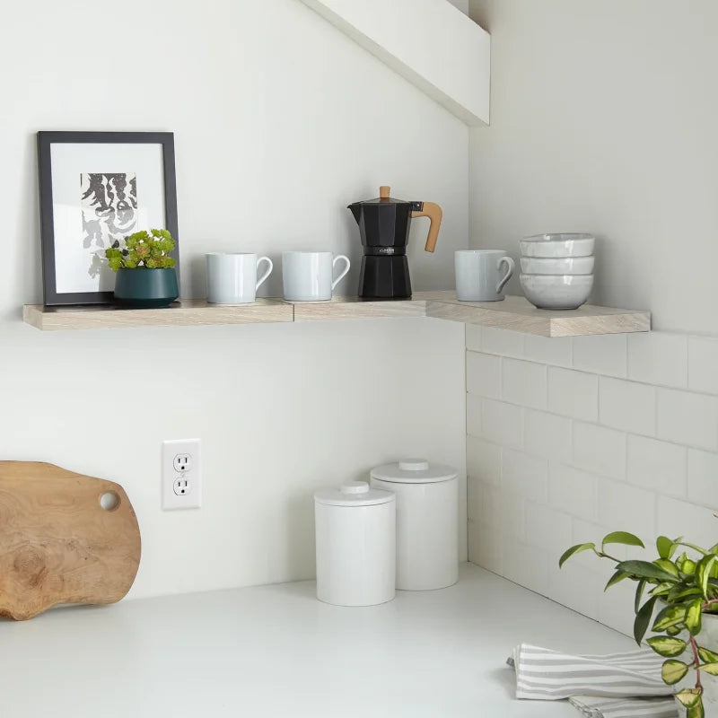 Wall Mounted Wood Shelf Bookshelf For Living Room Decor