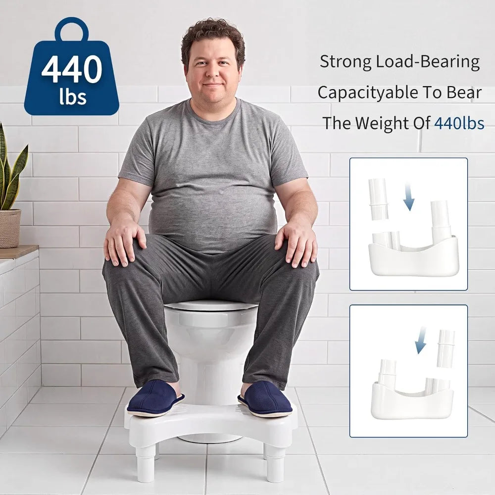 Curved Toilet Foot Stool for Better Posture