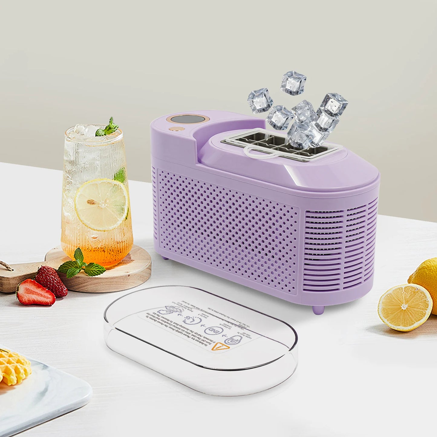 Bymaocar Portable 8-Cube Ice Maker, Fast 10-Minute Ice Car Use