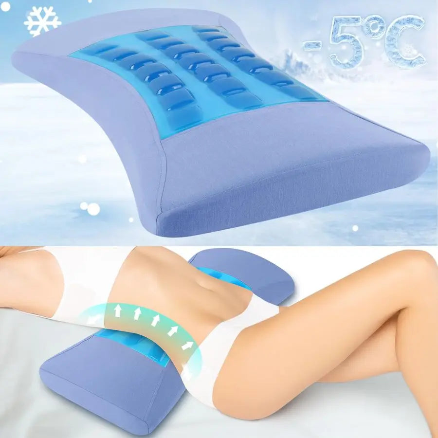 Memory Foam Back Pain Support Pillow With Cooling Gel Sciatica