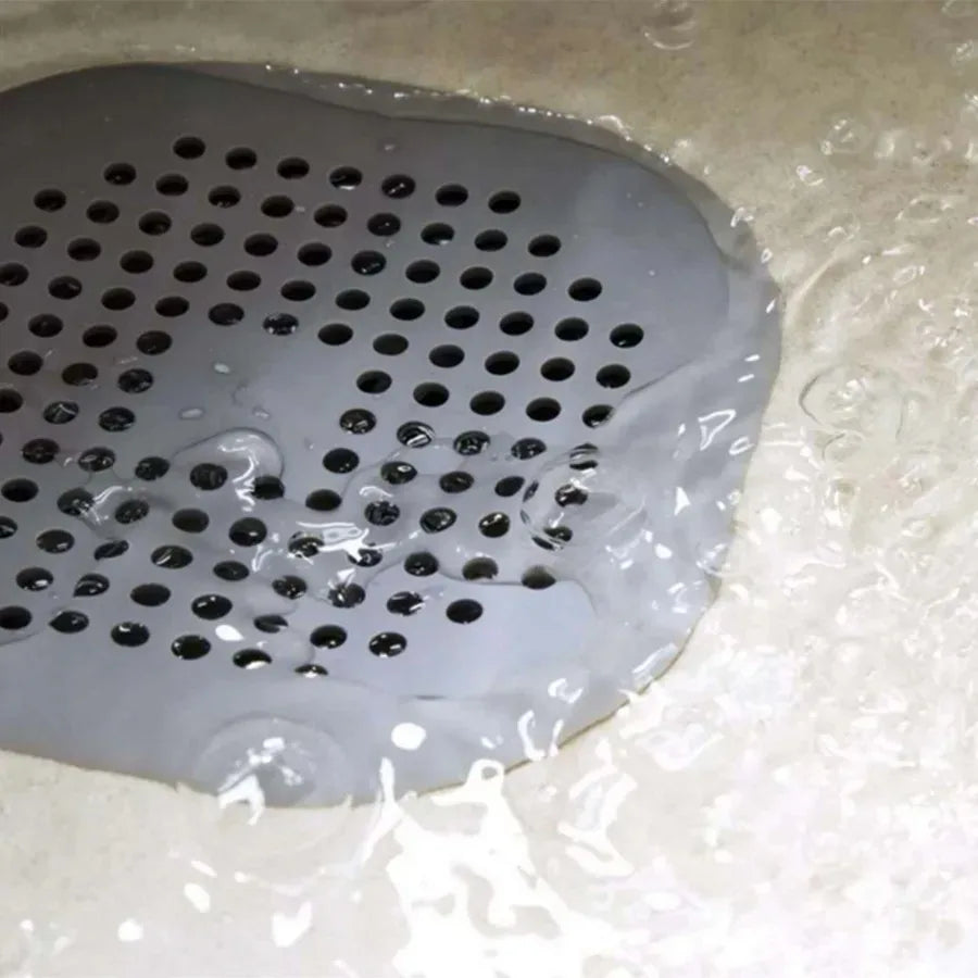 Silicone Sink Drain Hair Catcher with Suction Cup