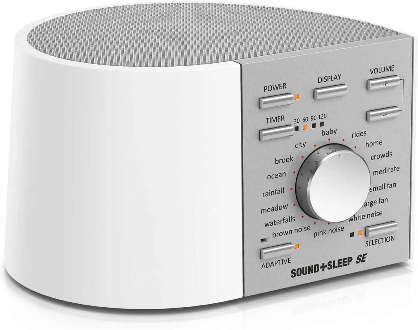 White Noise Machine With Non-Looping Sounds Timer And Headphone Jack