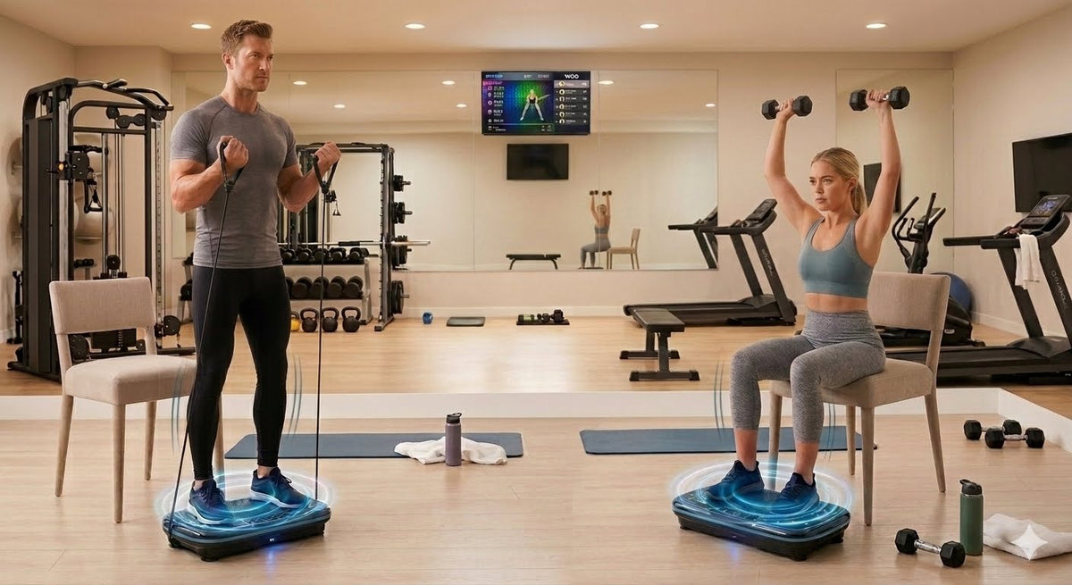 Dual-Motor Vibration Plate with Bluetooth Remote