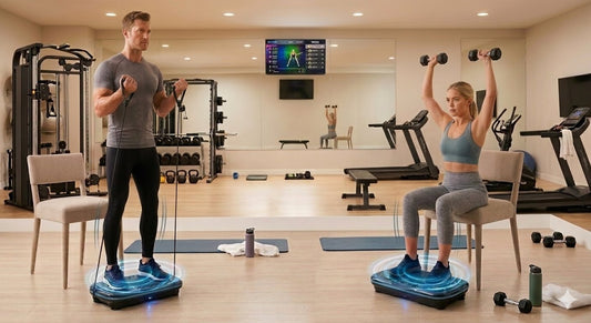 Dual-Motor Vibration Plate with Bluetooth Remote