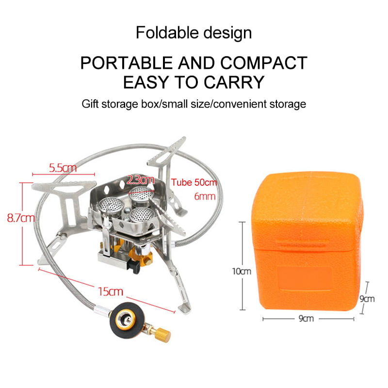 Camping Gas Burner 5800W With Piezo Ignition And Windproof