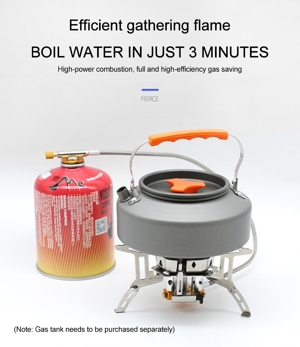 Camping Gas Burner 5800W With Piezo Ignition And Windproof